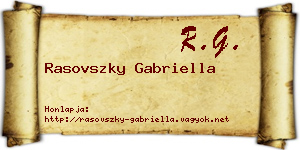 Rasovszky Gabriella névjegykártya