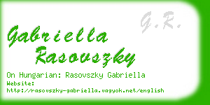 gabriella rasovszky business card
